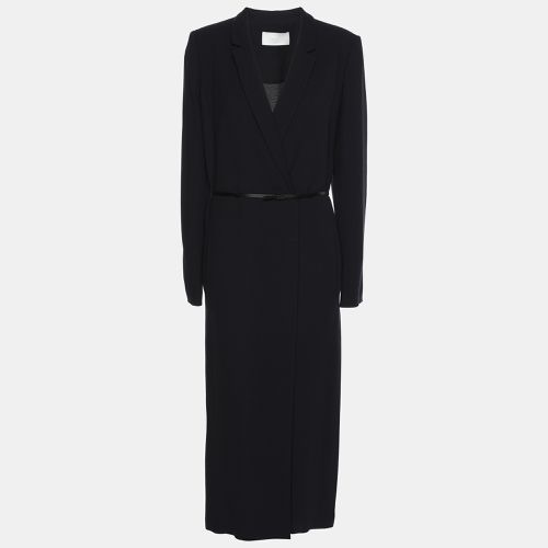 Wool Blend Button Front Belted Long Coat S - Boss By Hugo Boss - Modalova