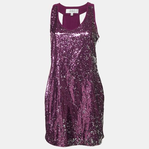Sequin Crepe Sleeveless Mini Dress S - Badgley Mischka - Modalova
