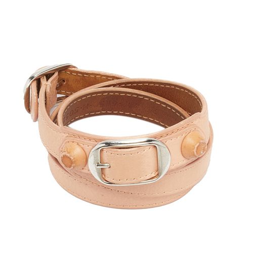 Giant Peach Leather Studded Triple Tour Bracelet M - Balenciaga - Modalova