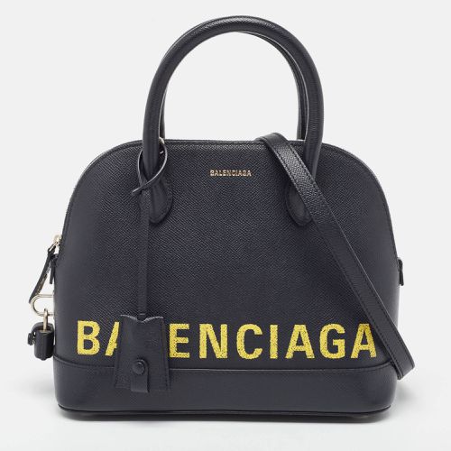 Navy Leather Small Ville Bag - Balenciaga - Modalova