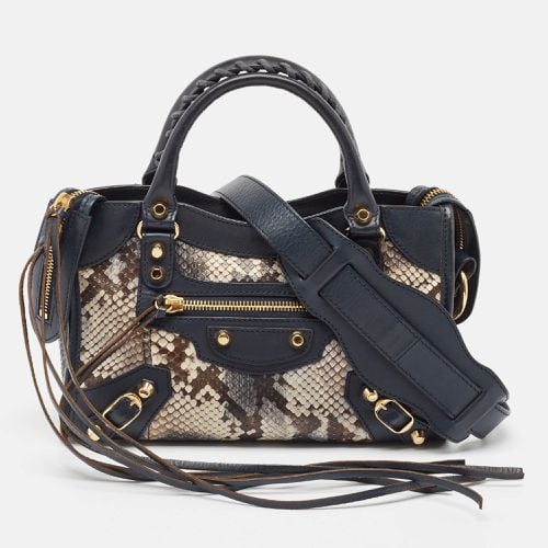 Python and Leather Mini Metallic Edge Classic City Bag - Balenciaga - Modalova