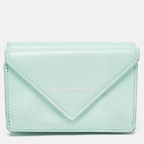 Mint Leather Mini Papier Wallet - Balenciaga - Modalova