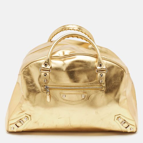 Balenciaga Gold Leather Bowling Bag - Balenciaga - Modalova