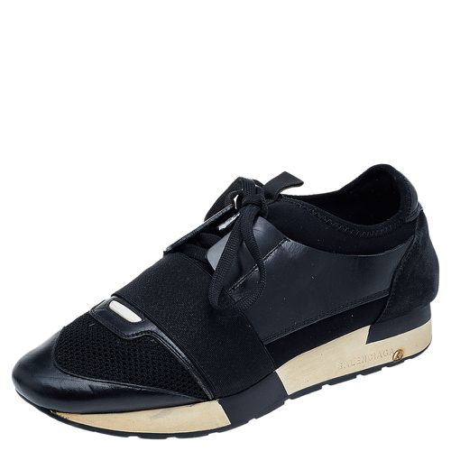 Leather And Mesh Race Runner Sneakers Size 39 - Balenciaga - Modalova