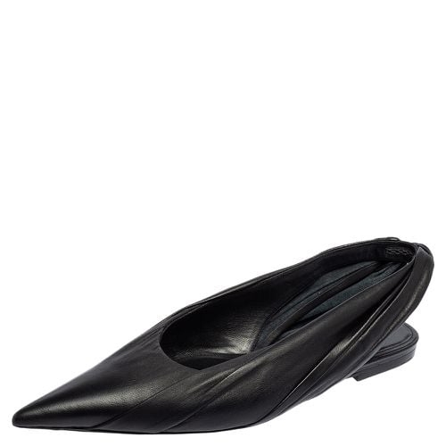 Leather Knife Pointed Toe Slingback Flats Size 37 - Balenciaga - Modalova