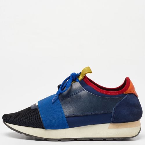 Leather,Suede,Neoprene and Mesh Race Runner Sneakers Size 38 - Balenciaga - Modalova