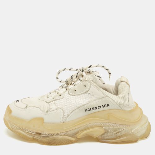 Mesh and Nubuck Leather Triple S Clear Low Top Sneakers Size 40 - Balenciaga - Modalova