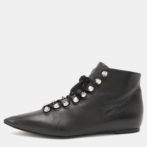 Leather Pointed Toe Lace Up Ankle Length Boots Size 36.5 - Balenciaga - Modalova