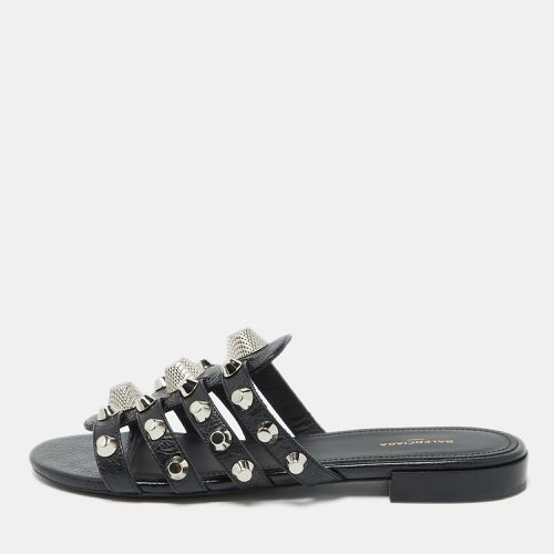 Leather Arena Flat Slides Size 36.5 - Balenciaga - Modalova