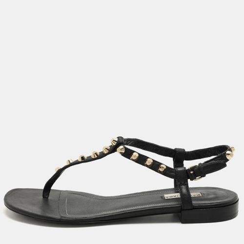 Leather Arena Flat Sandals Size 39 - Balenciaga - Modalova