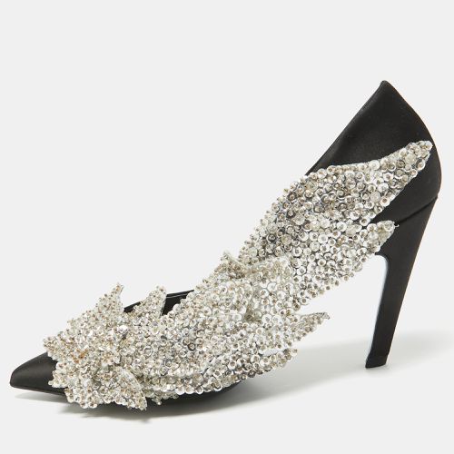 Satin Sequins Embellished Talon Slash Pumps Size 38 - Balenciaga - Modalova