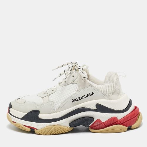 Mesh and Leather Triple S Sneakers Size 38 - Balenciaga - Modalova