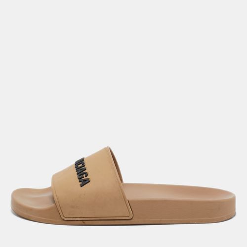 Rubber Logo Pool Slides Size 39 - Balenciaga - Modalova