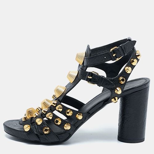 Leather Studded Ankle Strap Sandals Size 38 - Balenciaga - Modalova