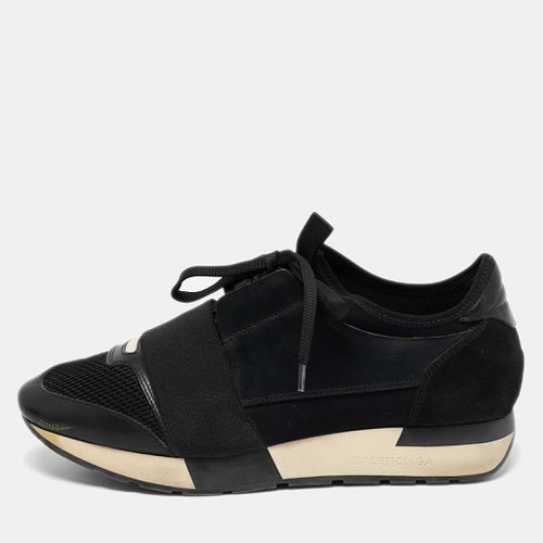 Leather and Neoprene Race Runner Low Top Sneakers Size 38 - Balenciaga - Modalova