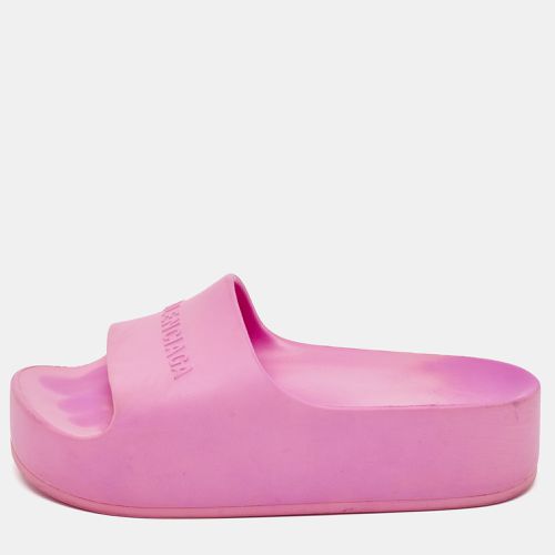 Rubber Embossed Logo Chunky Slides Size 36 - Balenciaga - Modalova