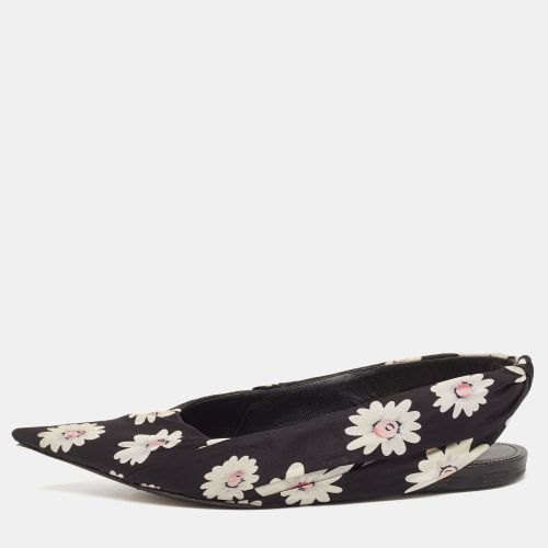 Floral Print Fabric Pointed Toe Slingback Flats Size 38 - Balenciaga - Modalova