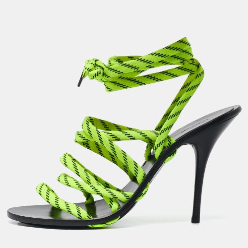 Neon Fabric Lace Up Sandals Size 39 - Balenciaga - Modalova