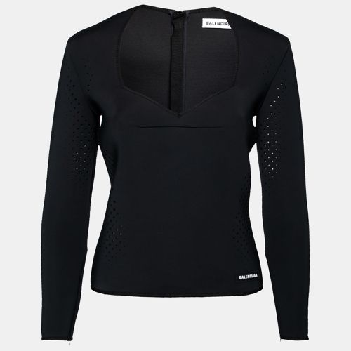 Perforated Neoprene Piaf Top M - Balenciaga - Modalova