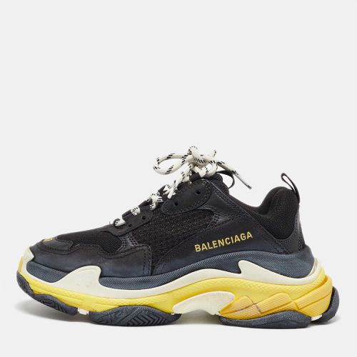 Yellow Leather and Mesh Triple S Sneakers Size 37 - Balenciaga - Modalova