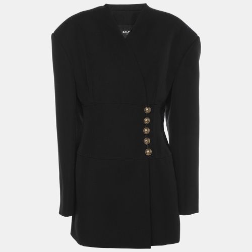 Wool Buttoned Front Blazer M - Balmain - Modalova