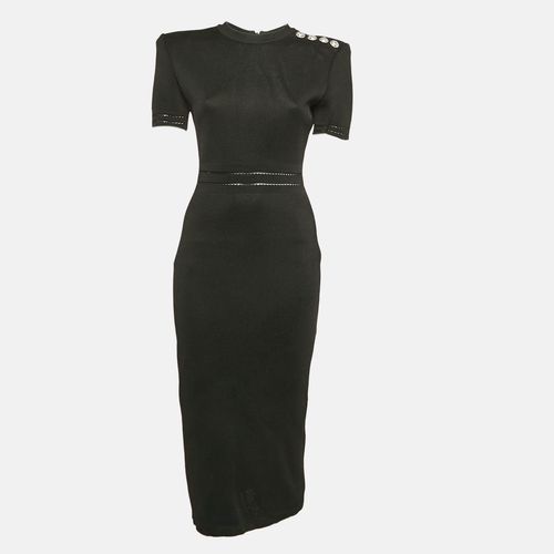 Pique Knit Bodycon Midi Dress M - Balmain - Modalova