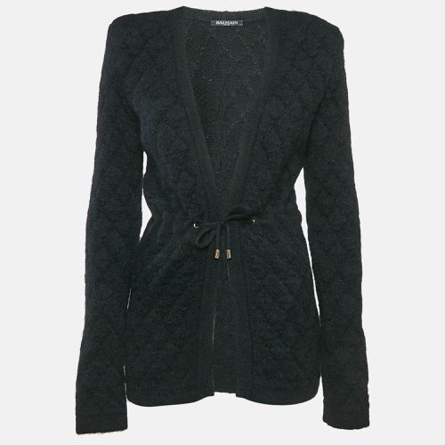 Patterned Wool Blend Cardigan S - Balmain - Modalova