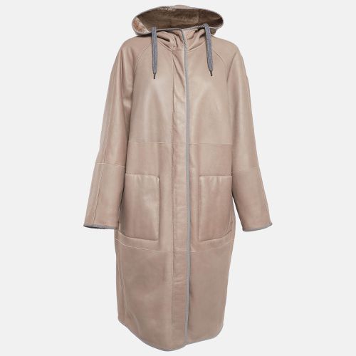 Reversible Hooded Shearling Coat XL - Brunello Cucinelli - Modalova