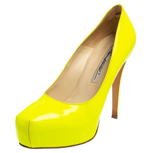 Neon Patent Leather Platform Pumps Size 36.5 - Brian Atwood - Modalova