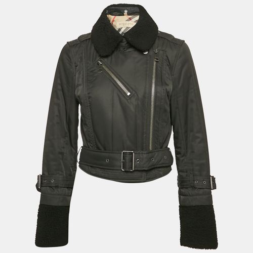 Synthetic Detachable Fur Collar-Cuff Zip-Up Jacket M - Burberry Brit - Modalova