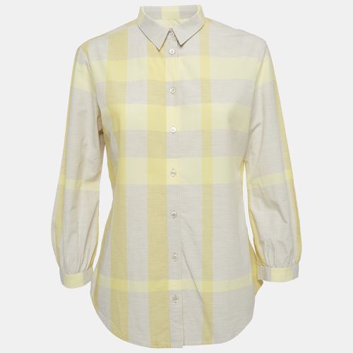 Checked Cotton Three-Quarter Sleeve Shirt M - Burberry Brit - Modalova