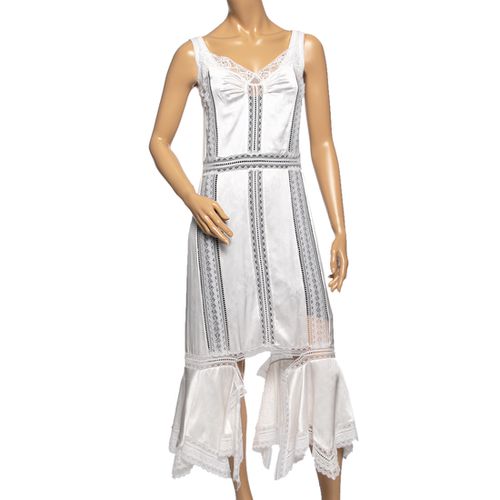 Satin & Lace Paneled Slip Dress XS - Burberry - Modalova