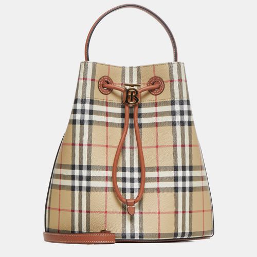 Brian Brown Printed Canvas Tb Bucket Bag - Burberry - Modalova