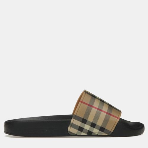 Black/ House Check Slides Size EU 38 - Burberry - Modalova