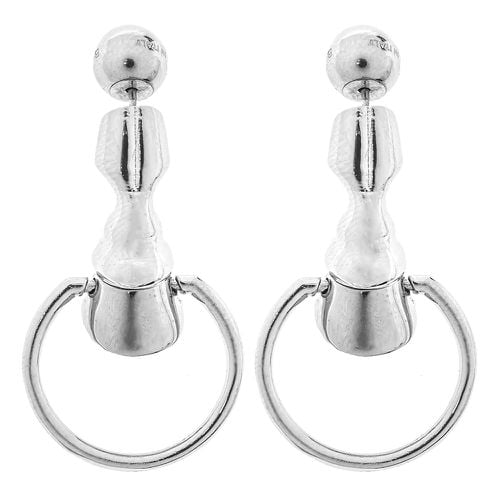 Palladium Plated Hoof Hoop Earrings - Burberry - Modalova