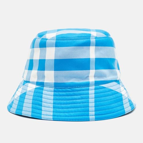 Cotton Checked Bucket Hat M - Burberry - Modalova