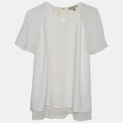 Crepe Short Sleeve Top M - Burberry - Modalova