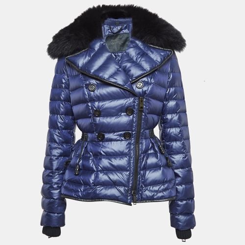 Synthetic Detachable Fox Fur Collar Quilted Jacket S - Burberry - Modalova