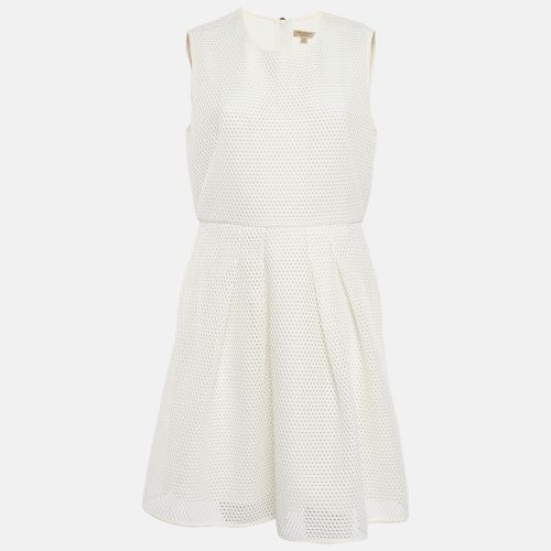 Mesh Flared Sleeveless Short Dress L - Burberry - Modalova