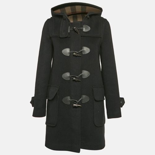 Wool Button Front Hooded Duffle Coat S - Burberry - Modalova