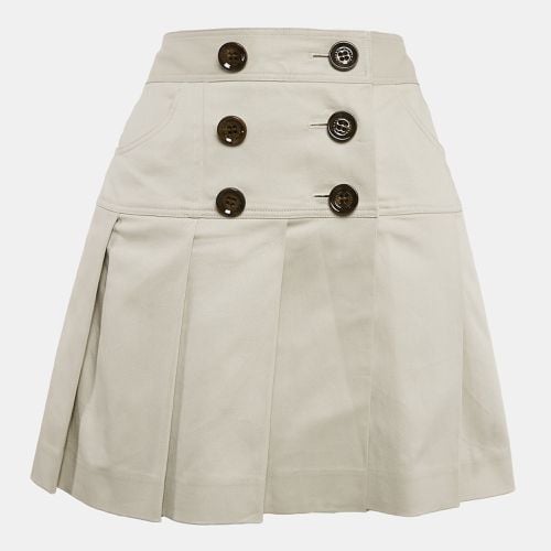 Cotton Double Breasted Mini Skirt S - Burberry - Modalova