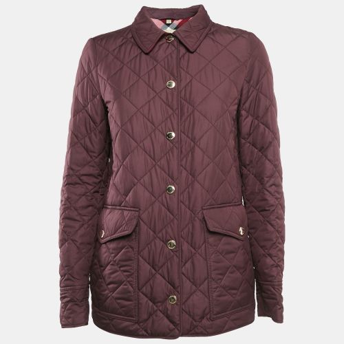 Nylon Button Front Diamond Quilted Jacket S - Burberry - Modalova