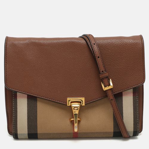 Canvas and Leather Small Macken Crossbody Bag - Burberry - Modalova