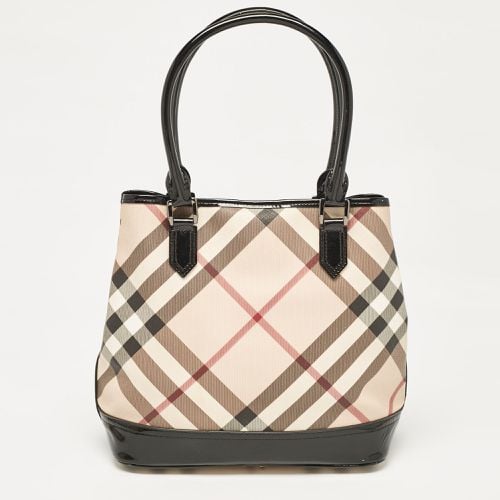 Beige Nova Check PVC and Patent Leather Eden Tote - Burberry - Modalova