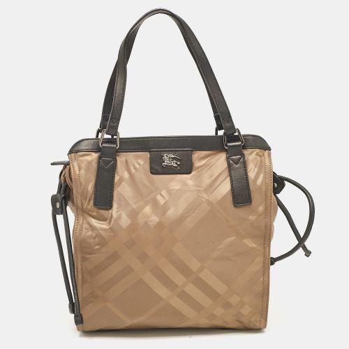 Khaki/ Nova Check Nylon and Leather Buckleigh Tote - Burberry - Modalova