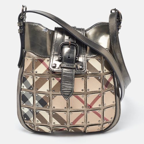 Metallic Nova Check PVC and Leather Crossbody Bag - Burberry - Modalova