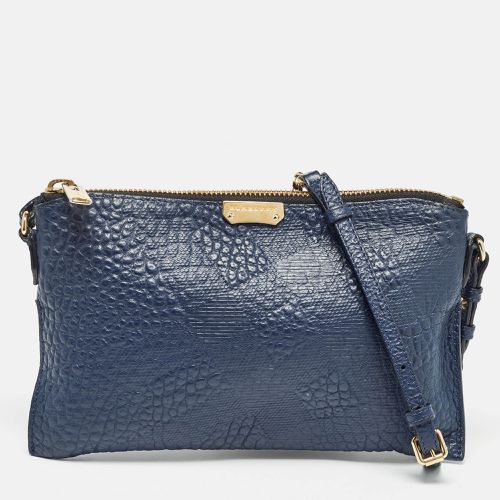 Grain Check Embossed Leather Peyton Crossbody Bag - Burberry - Modalova