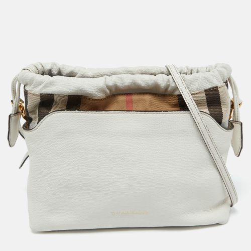 Off /Beige House Check Canvas and Leather Little Crush Crossbody Bag - Burberry - Modalova