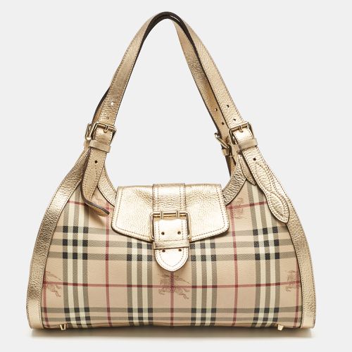 Beige Haymarket Check PVC Ashbury Shoulder Bag - Burberry - Modalova