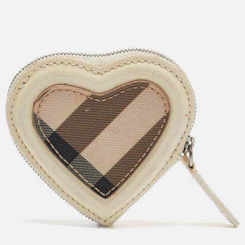 Patent Leather and Nova Check Coated Canvas Heart Coin Purse - Burberry - Modalova